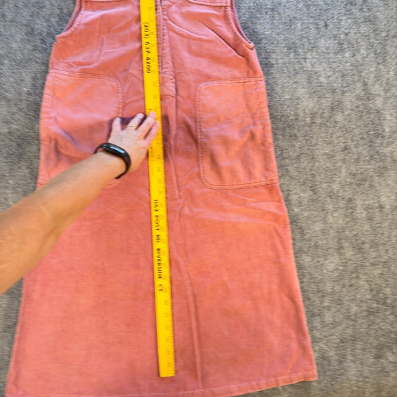 W H & YOU Pink Corduroy Jumper Dress Pinafore Size Medium Retro Unique Y2K - Picture 8 of 10